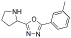 2-(3-methylphenyl)-5-pyrrolidin-2-yl-1,3,4-oxadiazole Struktur