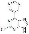 2-chloro-6-pyrimidin-5-yl-9H-purine Struktur