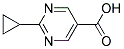 2-cyclopropylpyrimidine-5-carboxylic acid Struktur