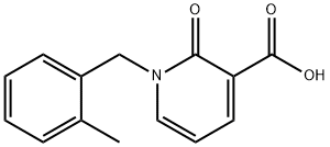 1-(2-methylbenzyl)-2-oxo-1,2-dihydropyridine-3-carboxylic acid Struktur