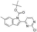 2-(2-Chloro-pyrimidin-4-yl)-6-methyl-indole-1-carboxylic acid tert-butyl ester Struktur