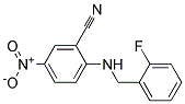 2-(2-Fluoro-benzylamino)-5-nitro-benzonitrile Struktur