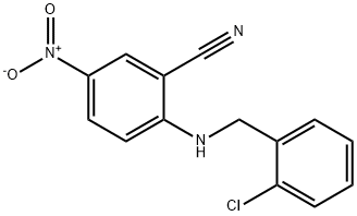 2-(2-Chloro-benzylamino)-5-nitro-benzonitrile Struktur