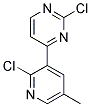 2-Chloro-4-(2-chloro-5-methyl-pyridin-3-yl)-pyrimidine Struktur