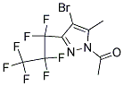 1-ACETYL-4-BROMO-5-METHYL-3-HEPTAFLUOROPROPYLPYRAZOLE Struktur