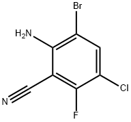 2-Amino-3-bromo-5-chloro-6-fluorobenzonitrile Struktur