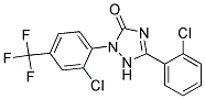 2-(2-Chloro-4-trifluoromethylphenyl)-1,2-dihydro-5-(2-chlorophenyl)-3H-1,2,4-triazol-3-one Struktur