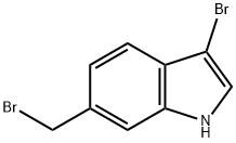 3-bromo-6-(bromomethyl)-1H-indole Struktur