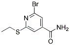 2-BROMO-6-(ETHYLTHIO)-4-PYRIDINECARBOXAMIDE Struktur