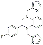 2-(4-FLUOROPHENYL)-1,2,3,4-TETRAHYDRO-1,4-BIS((THIOPHEN-2-YL)METHYL)QUINOXALINE Struktur