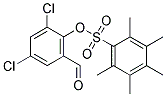 2,4-DICHLORO-6-FORMYLPHENYL 2,3,4,5,6-PENTAMETHYLBENZENE-1-SULPHONATE Struktur