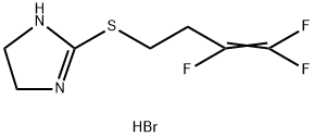 2-[(3,4,4-TRIFLUORO-3-BUTENYL)SULFANYL]-4,5-DIHYDRO-1H-IMIDAZOL-1-IUM BROMIDE Struktur