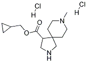 2-CYCLOPROPYLMETHYL-8-METHYL-2,8-DIAZA-SPIRO[4.5]DECANE-4-CARBOXYLIC ACID DIHYDROCHLORIDE Struktur