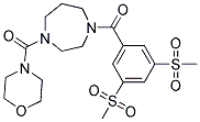 1-[3,5-BIS(METHYLSULFONYL)BENZOYL]-4-(MORPHOLIN-4-YLCARBONYL)-1,4-DIAZEPANE Struktur