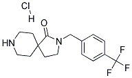 2-(4-(TRIFLUOROMETHYL)BENZYL)-2,8-DIAZASPIRO[4.5]DECAN-1-ONE HYDROCHLORIDE Struktur