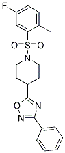 1-[(5-FLUORO-2-METHYLPHENYL)SULFONYL]-4-(3-PHENYL-1,2,4-OXADIAZOL-5-YL)PIPERIDINE Struktur