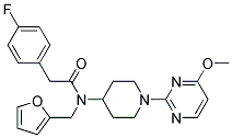 2-(4-FLUOROPHENYL)-N-(2-FURYLMETHYL)-N-[1-(4-METHOXYPYRIMIDIN-2-YL)PIPERIDIN-4-YL]ACETAMIDE Struktur