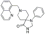 1-PHENYL-8-(QUINOLIN-8-YLMETHYL)-1,3,8-TRIAZASPIRO[4.5]DECAN-4-ONE Struktur