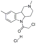 2-CHLORO-1-(2,8-DIMETHYL-1,2,3,4,4A,9B-HEXAHYDRO-5H-PYRIDO[4,3-B]INDOL-5-YL)-1-ETHANONE HYDROCHLORIDE Struktur