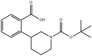 2-(1-(TERT-BUTOXYCARBONYL)PIPERIDIN-3-YL)BENZOIC ACID Struktur