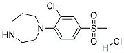 1-[(2-CHLORO-4-METHYLSULFONYL)PHENYL]HOMOPIPERAZINE HYDROCHLORIDE Struktur