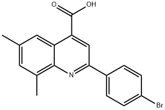 2-(4-BROMOPHENYL)-6,8-DIMETHYLQUINOLINE-4-CARBOXYLIC ACID Struktur