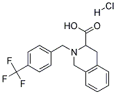 2-(4-TRIFLUOROMETHYL-BENZYL)-1,2,3,4-TETRAHYDRO-ISOQUINOLINE-3-CARBOXYLIC ACID HYDROCHLORIDE Struktur