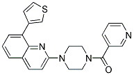 2-[4-(PYRIDIN-3-YLCARBONYL)PIPERAZIN-1-YL]-8-(3-THIENYL)QUINOLINE Struktur