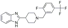 2-(1-[2-FLUORO-5-(TRIFLUOROMETHYL)BENZYL]PIPERIDIN-4-YL)-1H-BENZIMIDAZOLE Struktur