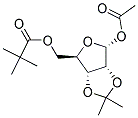 1-O-ACETYL-2,3-O-ISOPROPYLIDENE-5-O-PIVALOYL-ALPHA-D-RIBOFURANOSE Struktur