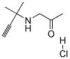 1-[(1,1-DIMETHYL-2-PROPYNYL)AMINO]ACETONE HYDROCHLORIDE Struktur