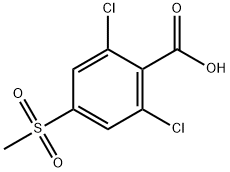 2,6-Dichloro-4-Methylsulfonyl Benzoic Acid Struktur