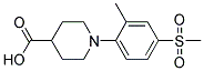 1-[2-Methyl-4-(methylsulphonyl)phenyl]piperidine-4-carboxylic acid Struktur