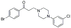 1-(4-Bromophenyl)-3-[4-(3-chlorophenyl)piperazin-1-yl]propan-1-one Struktur