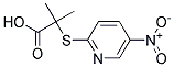 2-Methyl-2-[(5-nitropyridin-2-yl)thio]propanoic acid Struktur