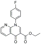 1-(4-FLUORO-PHENYL)-4-OXO-1,4-DIHYDRO-[1,8]NAPHTHYRIDINE-3-CARBOXYLIC ACID ETHYL ESTER Struktur