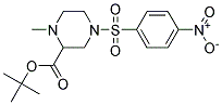 1-METHYL-4-(4-NITRO-BENZENESULFONYL)-PIPERAZINE-2-CARBOXYLIC ACID TERT-BUTYL ESTER Struktur