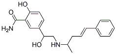 2-Hydroxy-5-[1-Hydroxy-2-(4-Benzal-2-Butyl)-Aminoethyl]-Benzoylamide Struktur