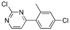 2-Chloro-4-(4-chloro-2-methyl-phenyl)-pyrimidine Struktur