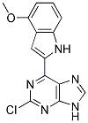 2-chloro-6-(4-methoxy-1H-indol-2-yl)-9H-purine Struktur