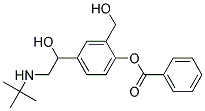 1-(4-Benzoyloxy-3-hydroxymethyl phenyl-2-tert-butylamino) ethanol Struktur