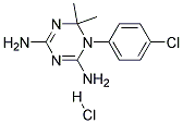 1-(P-CHLOROPHENYL)-6,6-DIMETHYL-1,6-DIHYDRO-1,3,5-TRIAZINE-2,4-DIAMINEMONOHYDROCHLORIDE Struktur