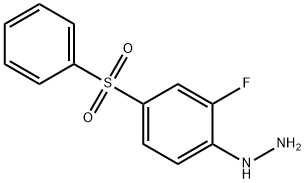 2-Fluoro-4-(phenylsulfonyl)phenylhydrazine Struktur