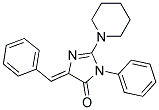 2-(1-PIPERIDINYL)-3-PHENYL-5-PHENYLMETHYLENE-4H-IMIDAZOL-4-ONE Struktur