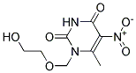 1-(2-HYDROXY-ETHOXYMETHYL)-6-METHYL-5-NITRO-1H-PYRIMIDINE-2,4-DIONE Struktur