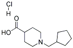 1-CYCLOPENTYLMETHYL-PIPERIDINE-4-CARBOXYLIC ACID HYDROCHLORIDE Struktur