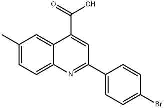 2-(4-BROMOPHENYL)-6-METHYLQUINOLINE-4-CARBOXYLIC ACID Struktur