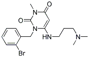 1-(2-BROMOBENZYL)-6-([3-(DIMETHYLAMINO)PROPYL]AMINO)-3-METHYLPYRIMIDINE-2,4(1H,3H)-DIONE Struktur