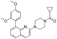 2-[4-(CYCLOPROPYLCARBONYL)PIPERAZIN-1-YL]-8-(2,4-DIMETHOXYPHENYL)QUINOLINE Struktur