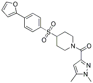 1-[(1,5-DIMETHYL-1H-PYRAZOL-3-YL)CARBONYL]-4-([4-(2-FURYL)PHENYL]SULFONYL)PIPERIDINE Struktur